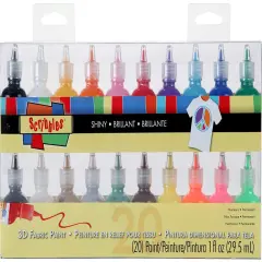 Scribbles 3D Fabric Paints 20/Pkg-1oz