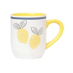 Lemon Stripe Mug 16 oz