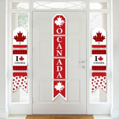 Big Dot of Happiness Canada Day - Hanging Vertical Paper Door Banners - Canadian Party Wall Decoration Kit - Indoor Door Decor