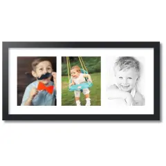 ArtToFrames Collage Photo Picture Frame with 3 - 8x10 inch Openings, Framed in Black with Over 62 Mat Color Options and Plexi Glass (CSM-3926-25)