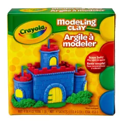 Crayola Modeling Clay 4oz 4/Pkg-Red, Blue, Green & Yellow