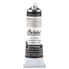 Grumbacher Pre-Tested Artists' Oil Color - Superba White, 5 oz tube