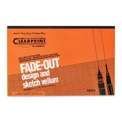 Clearprint Drafting and Design Fade-Out Vellum - 11" x 17", 10 x 10 Grid, 50 Sheets
