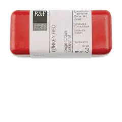 R&F Encaustic Paint Block - Turkey Red, 104 ml block