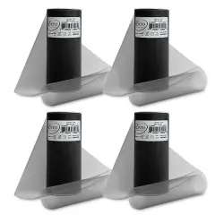 Pack of 4 Premium Matte Tulle Spool of 6-inch X 25 Yards Black