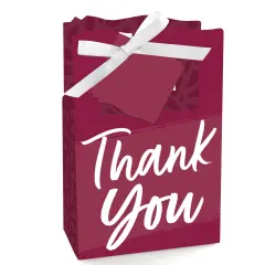 Big Dot of Happiness Burgundy Elegantly Simple - Guest Party Favor Boxes - Set of 12