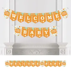 Big Dot of Happiness Little Pumpkin - Fall Baby Shower Bunting Banner - Party Decorations - Welcome Baby
