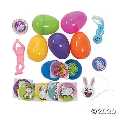 Bulk Pre-Filled Toy Easter Eggs (100 eggs) Easter Hunt Party Supplies