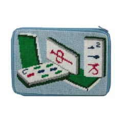 Cosmetic Purse - Mah Jong - Needlepoint Kit Multicolor