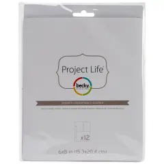 Project Life Photo Pocket Pages 6"X8" 12/Pkg-Design 3