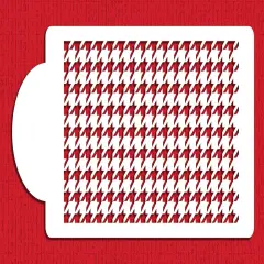 Houndstooth Cake Stencil Side | C462 by Designer Stencils | Cake Decorating Tools | Baking Stencils for Royal Icing, Airbrush, Dusting Powder | Reusable Plastic Food Grade Stencil for Cakes | Easy to Use & Clean Cake Stencil