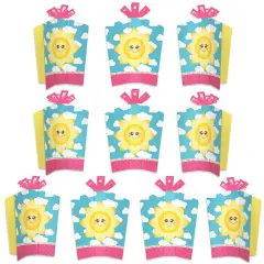 Big Dot of Happiness You Are My Sunshine - Table Decorations - Baby Shower or Birthday Party Fold and Flare Centerpieces - 10 Count