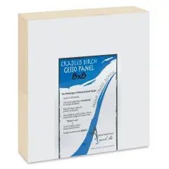 American Easel Gessoed Wood Painting Panel - 8" x 8", 1-5/8" Deep Cradle