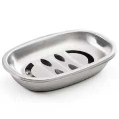 Lehman's Classic Style Stainless Steel 2-Piece Bar Soap Dish 5 5/8" x 3 3/4"