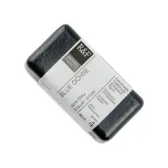 R&F Encaustic Paint Block - Blue Ochre, 40 ml block