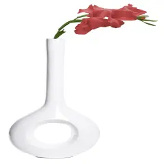 Tall Narrow Vase, Modern Floor Vase, Decorative Gift, Vase for Home Interior Design, 28 Inch ExtraLarge Tall Vase for Wedding Dinner Table Party Living Room Office Bedroom White