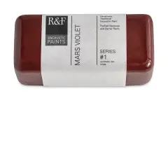 R&F Encaustic Paint Block - Mars Violet, 104 ml block