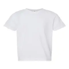 Tultex&reg; Youth Crew neck Short Sleeve Poly Rich T-Shirt White