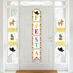 Big Dot of Happiness Let's Fiesta - Hanging Vertical Paper Door Banners - Fiesta Wall Decoration Kit - Indoor Door Decor