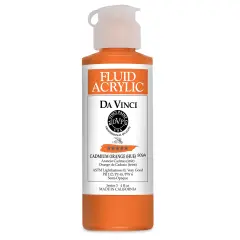 Da Vinci Fluid Acrylics - Cadmium Orange Hue, 4 oz bottle