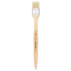 Utrecht Rhenish Pure Hog Bristle Brush - Extra Large Flat, Size 1-1/2", Long Handle