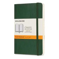 Moleskine Classic Soft Cover Notebook - Metallic Green, Ruled, 5-1/2" x 3-1/2"
