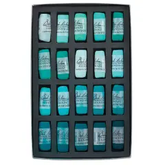 Richeson Soft Handrolled Pastels - Turquoise Greens, Set of 20