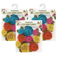 Pack of 3 - Little Birdie Layla Paper Flowers 9/Pkg-Tropical Starburst