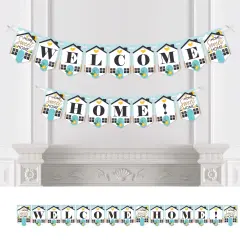 Big Dot of Happiness Welcome Home Housewarming - New Sweet Home Bunting Banner - Party Decorations - Welcome Home