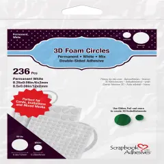 Scrapbook Adhesives 3D Foam Circles-White, Assorted Sizes