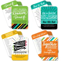 Big Dot of Happiness Still Got Class - 4 High School Reunion Party Games - 10 Cards Each - Gamerific Bundle