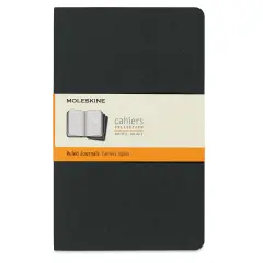 Moleskine Cahier Journals - 8-1/4" x 5", Black, Ruled, Pkg of 3