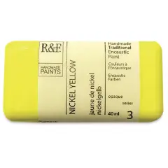R&F Encaustic Paint Block - Nickel Yellow, 40 ml, Block