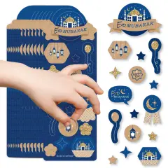 Big Dot of Happiness Eid Mubarak Party Favor Kids Stickers - Ramadan Party - 16 Sheets - 256 Stickers