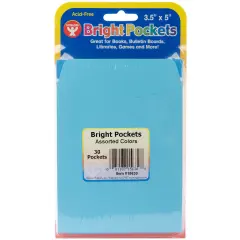 Hygloss Mighty Bright Pockets 3.5"X5" 30/Pkg-Assorted Colors