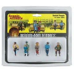 Woodland Scenics Model Scenery - Seated Scale People, Pkg of 5, 1/4"
