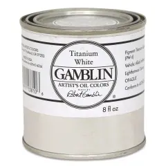 Gamblin Artist's Oil Color - Titanium White, 8 oz Can