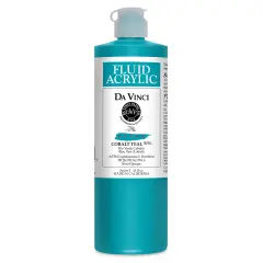 Da Vinci Fluid Acrylics - Cobalt Teal, 16 oz bottle