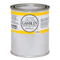 Gamblin Artist's Oil Color - Cadmium Yellow Deep, 16 oz Can