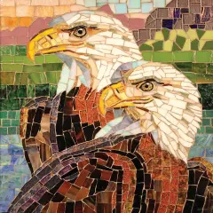 Sunsout Stained Glass Eagles 1000 pc Jigsaw Puzzle 70722