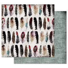 Prima Marketing Inc Prima Marketing Midnight Garden Double-Sided Cardstock 12x12-Feather Collector, Multi 655350849009 (10 SHEETS)