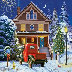 Sunsout Christmas Night Visit 300 pc Christmas Jigsaw Puzzle 13313