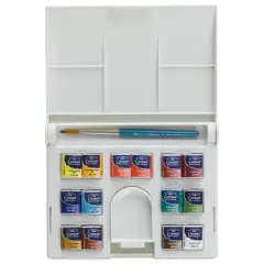 Winsor & Newton Cotman Watercolors - Compact Set of 14, Assorted Colors, Half Pans