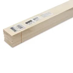 Bud Nosen Basswood Sheets - 1/8" x 2" x 24", 15 Sheets