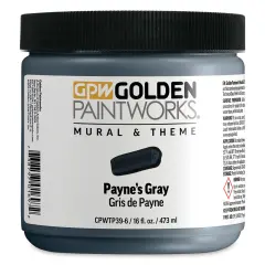 Golden Paintworks Mural and Theme Acrylic Paint - Payne's Gray, 16 oz, Jar