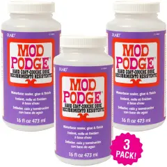 Multipack of 3 - Mod Podge Satin Hard Coat Finish-16oz