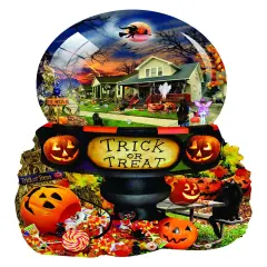 Sunsout Halloween Globe 1000 pc Special Shape Halloween Jigsaw Puzzle 96064