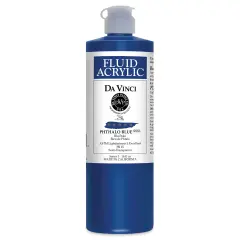 Da Vinci Fluid Acrylics - Phthalo Blue, 16 oz bottle