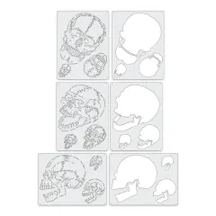 Iwata Artool Freehand Template - Set of 3, Horror of Skull Master Mini