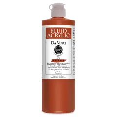 Da Vinci Fluid Acrylics - Transparent Burnt Sienna, 16 oz bottle
